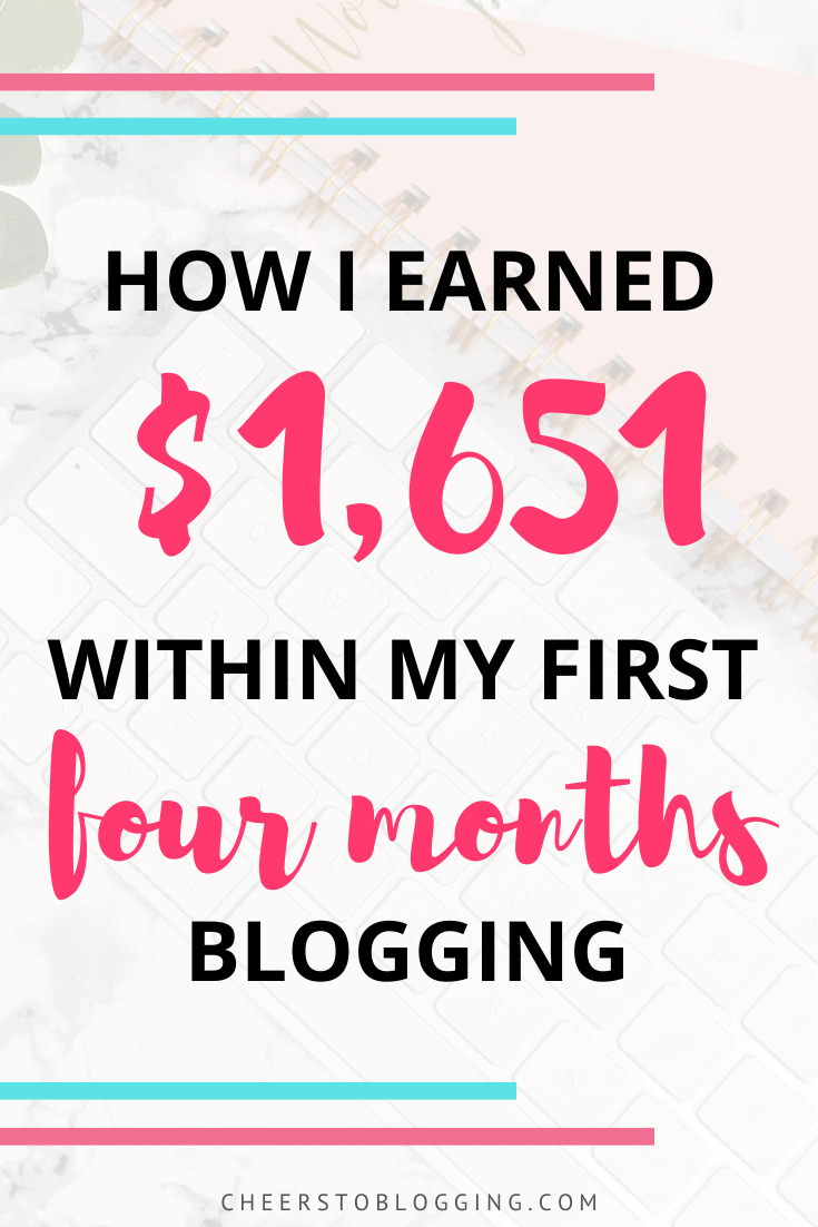 Blog Income Report: How I Earned $1,651 in My First Four Months Blogging