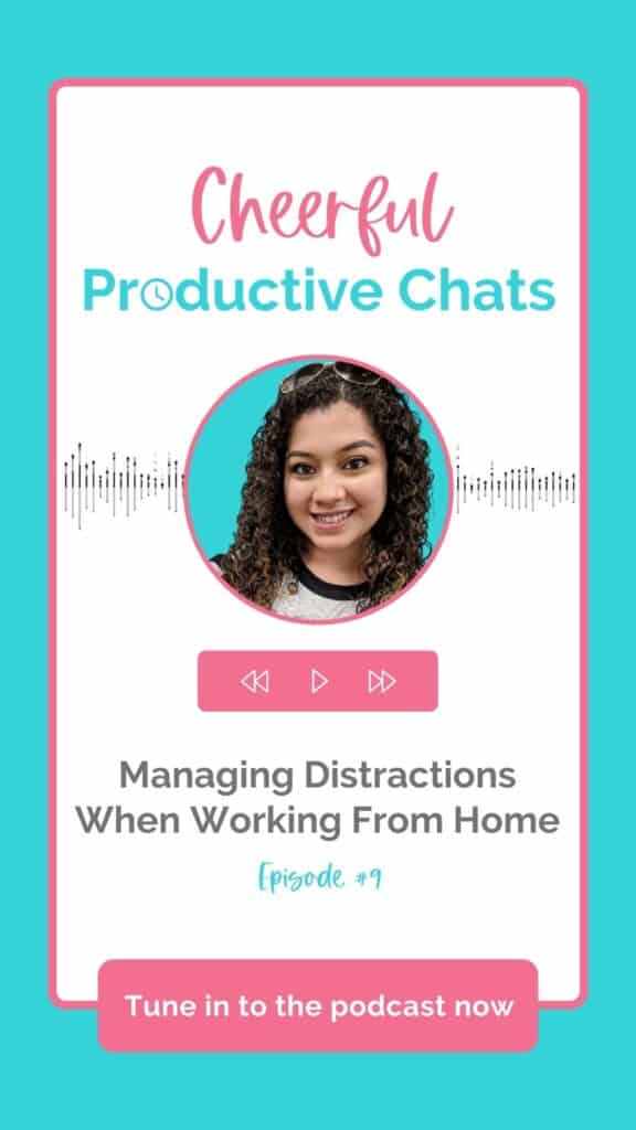 Managing Distractions When Working From Home pin graphic