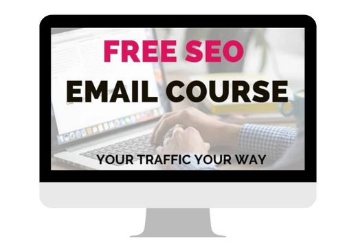 free seo email course monitor mockup